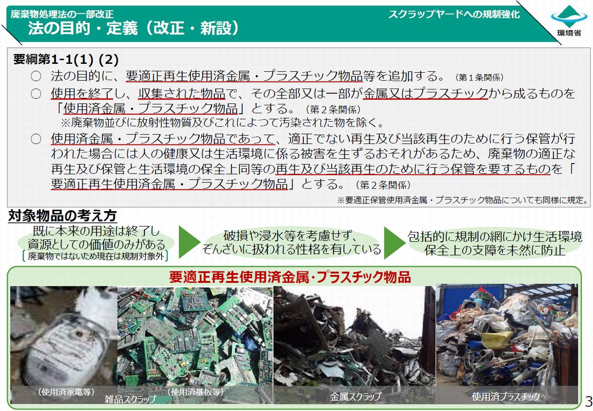 廃棄物処理法改正案を読み解く―スクラップヤード規制と災害廃棄物対策